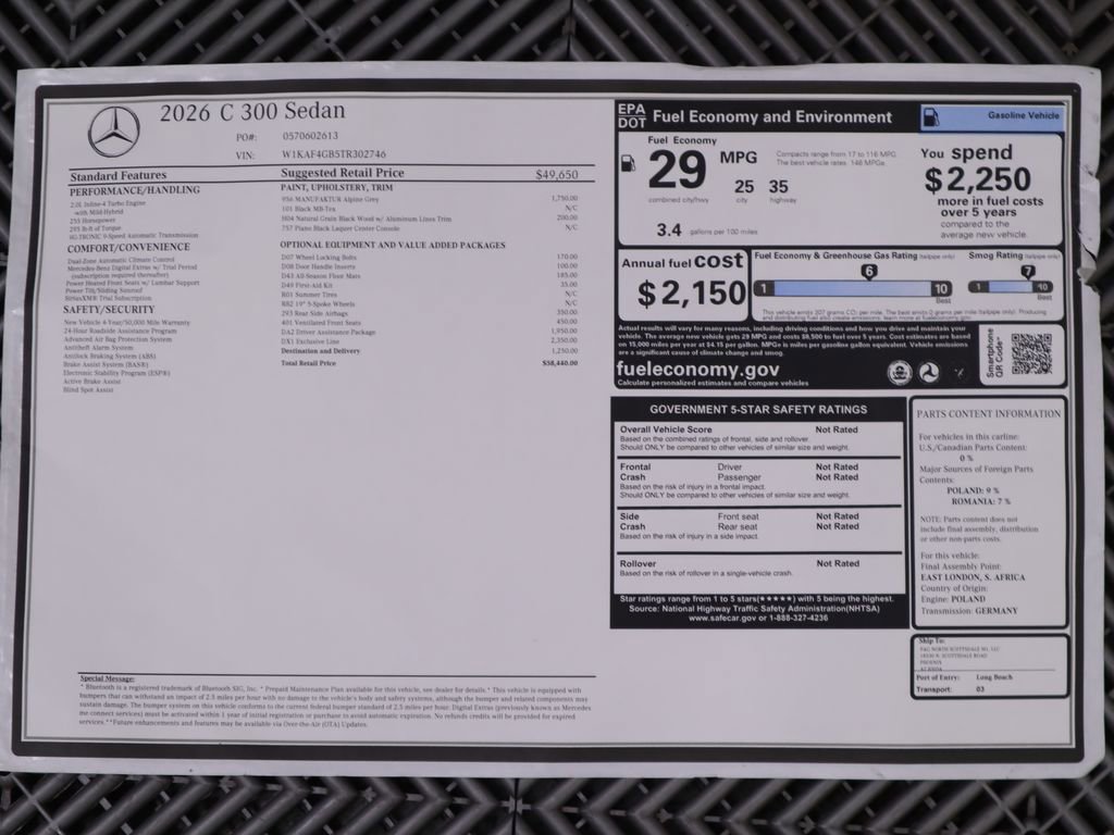 New 2026 Mercedes-Benz C 300 Sedan image 9