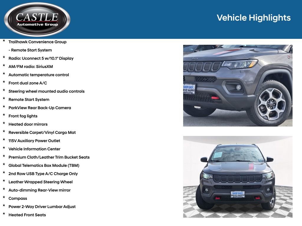 Used 2022 Jeep Compass Trailhawk w/ Trailhawk Convenience Group image 8