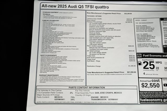 New 2025 Audi Q5 Premium Plus image 39