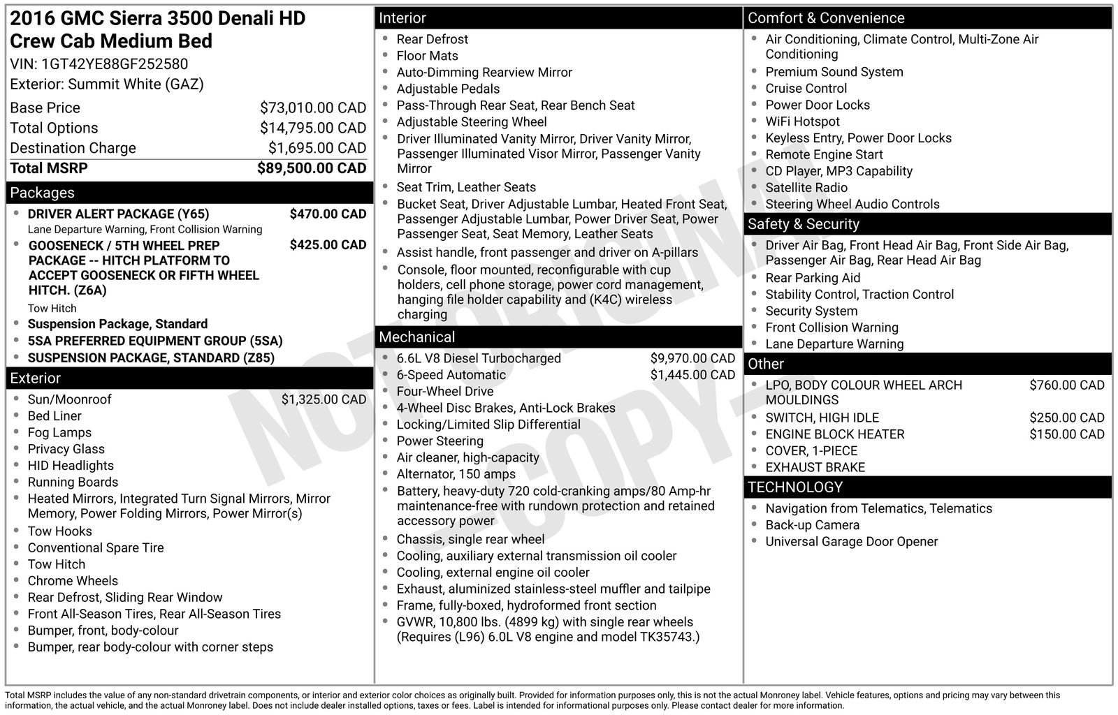 Used 2016 GMC Sierra 3500 Denali w/ Driver Alert Package AWD/4WD image 3
