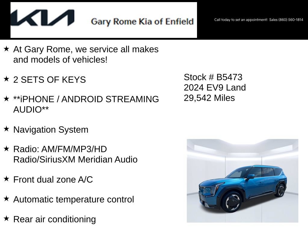Certified 2024 Kia EV9 Land AWD/4WD image 15