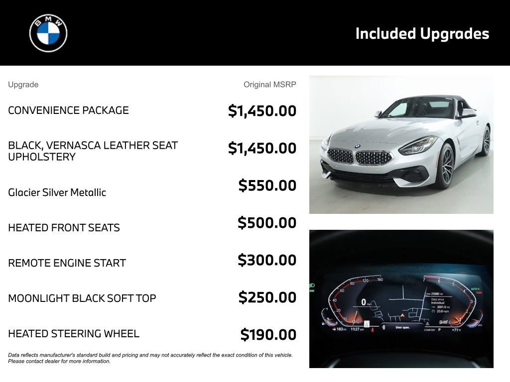 Used 2020 BMW Z4 sDrive30i w/ Convenience Package RWD image 4