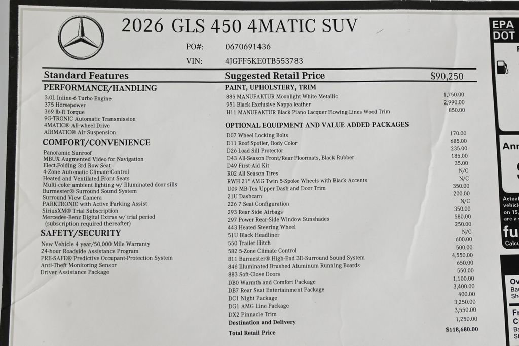New 2026 Mercedes-Benz GLS 450 4MATIC image 32