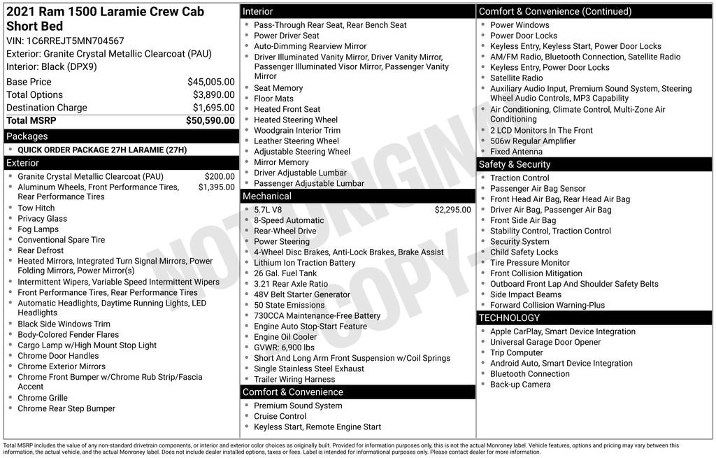 Used 2021 RAM 1500 Laramie image 28