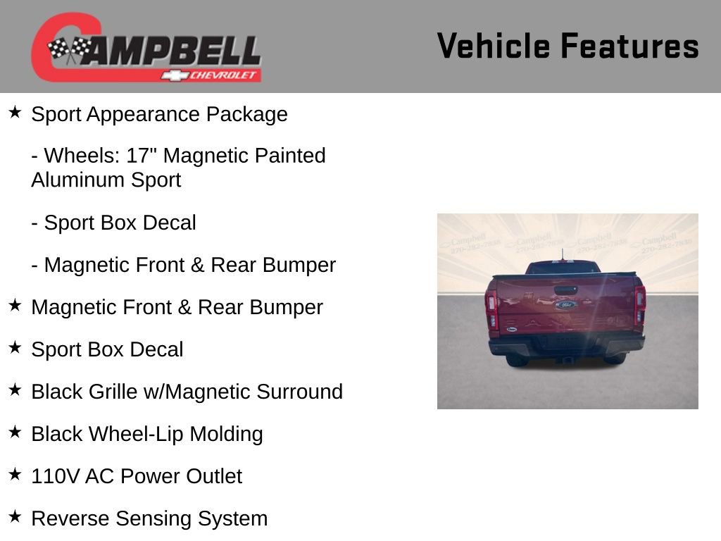 Used 2021 Ford Ranger XLT w/ Equipment Group 301A Mid image 10