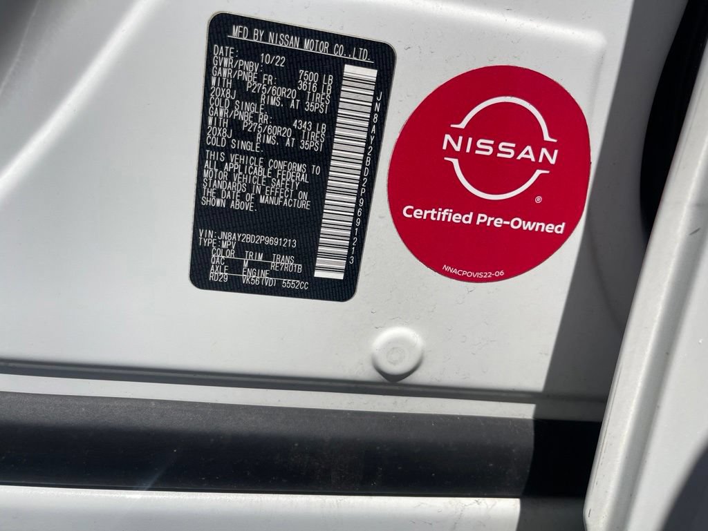Certified 2023 Nissan Armada SL w/ Cargo Package AWD/4WD image 32