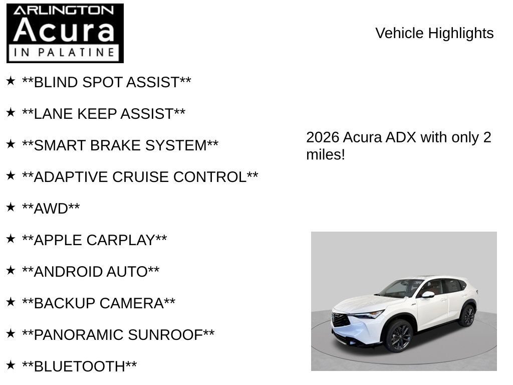 New 2026 Acura ADX A-Spec AWD/4WD image 7