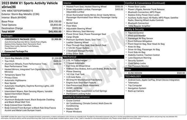 Used 2023 BMW X1 xDrive28i w/ Convenience Package image 43