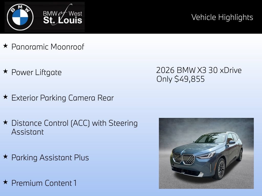 Used 2026 BMW X3 xDrive30i AWD/4WD image 16