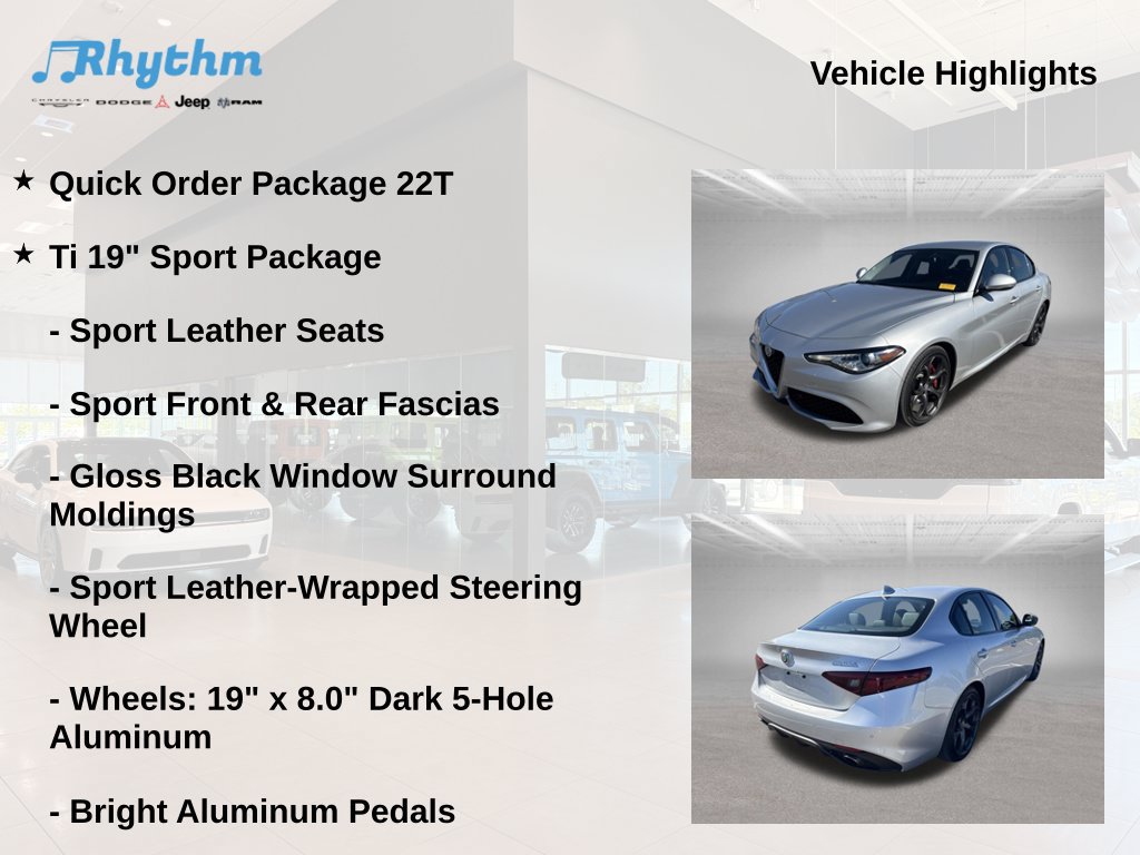 Used 2017 Alfa Romeo Giulia Ti w/ TI 19" Sport Package RWD image 5