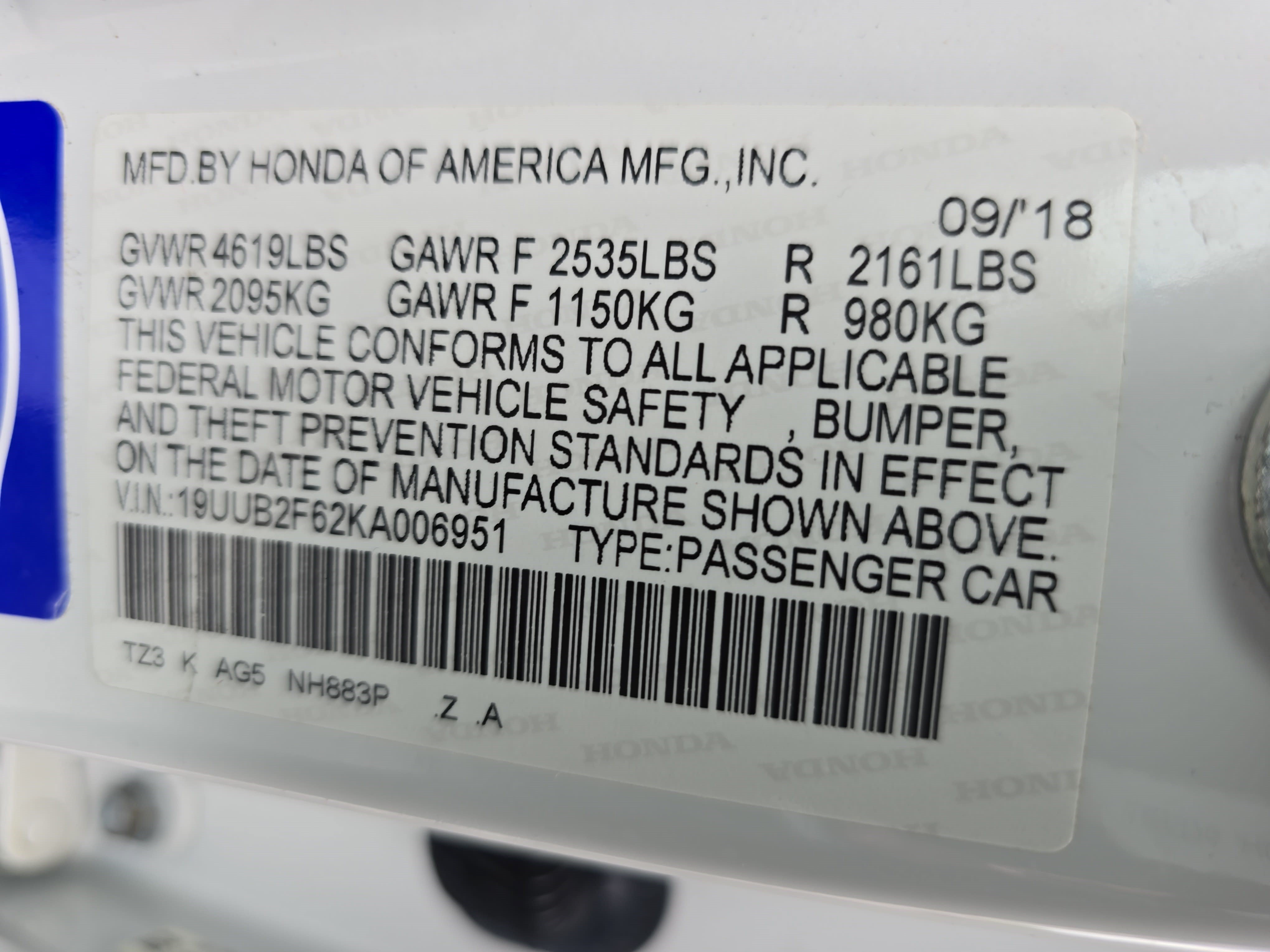 Used 2019 Acura TLX w/ Technology & A-SPEC Package FWD image 34