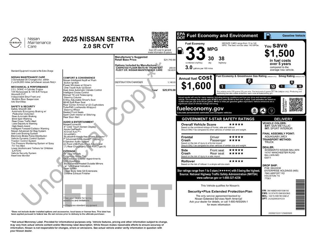 Used 2025 Nissan Sentra SR FWD image 35