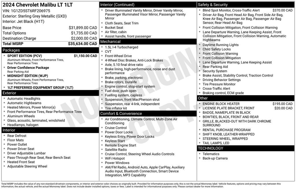 Used 2024 Chevrolet Malibu LT w/ Sport Edition image 28