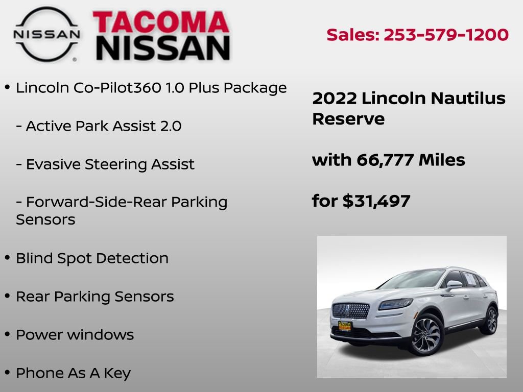 Used 2022 Lincoln Nautilus Reserve w/ Equipment Group 201A image 12