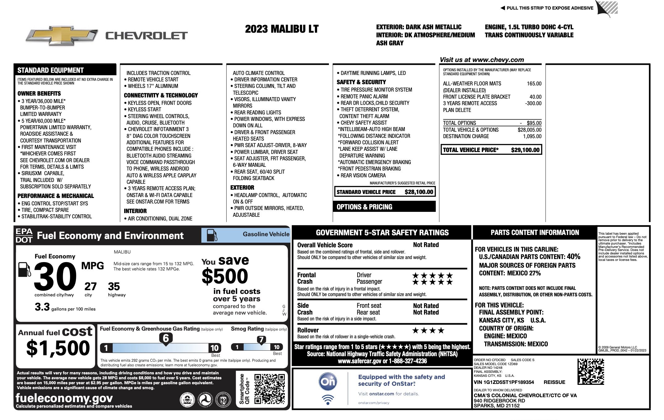 Used 2023 Chevrolet Malibu LT image 3