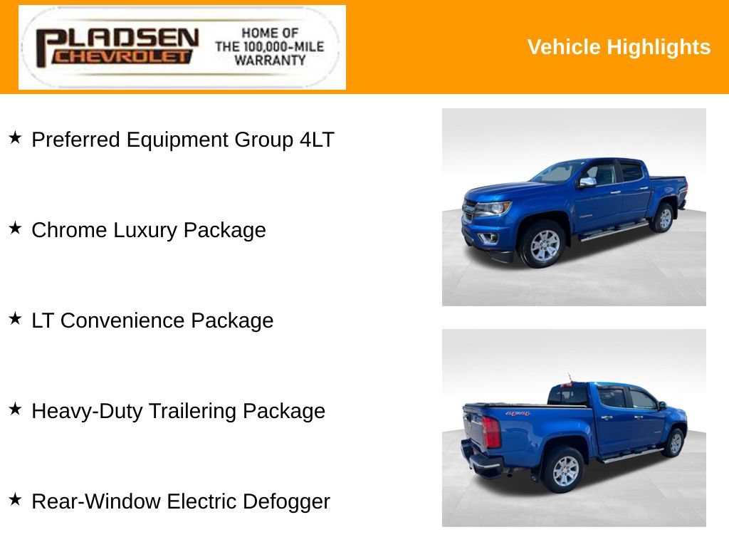 Used 2018 Chevrolet Colorado LT w/ Luxury Package, Chrome AWD/4WD image 7