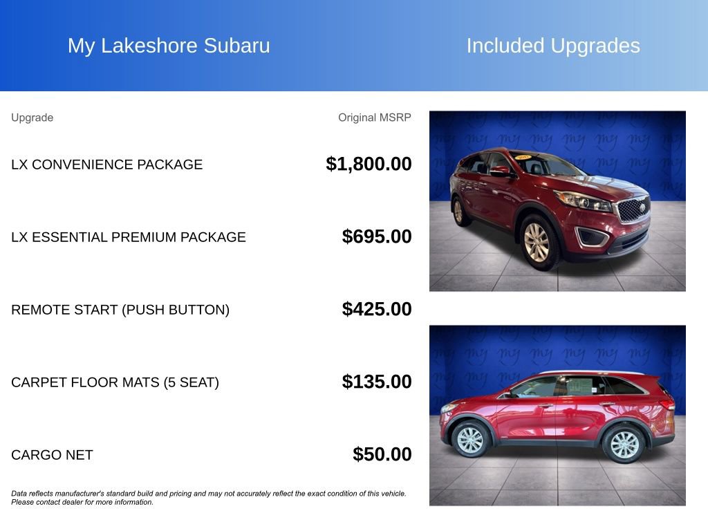 Used 2017 Kia Sorento AWD w/ LX Convenience Package image 8