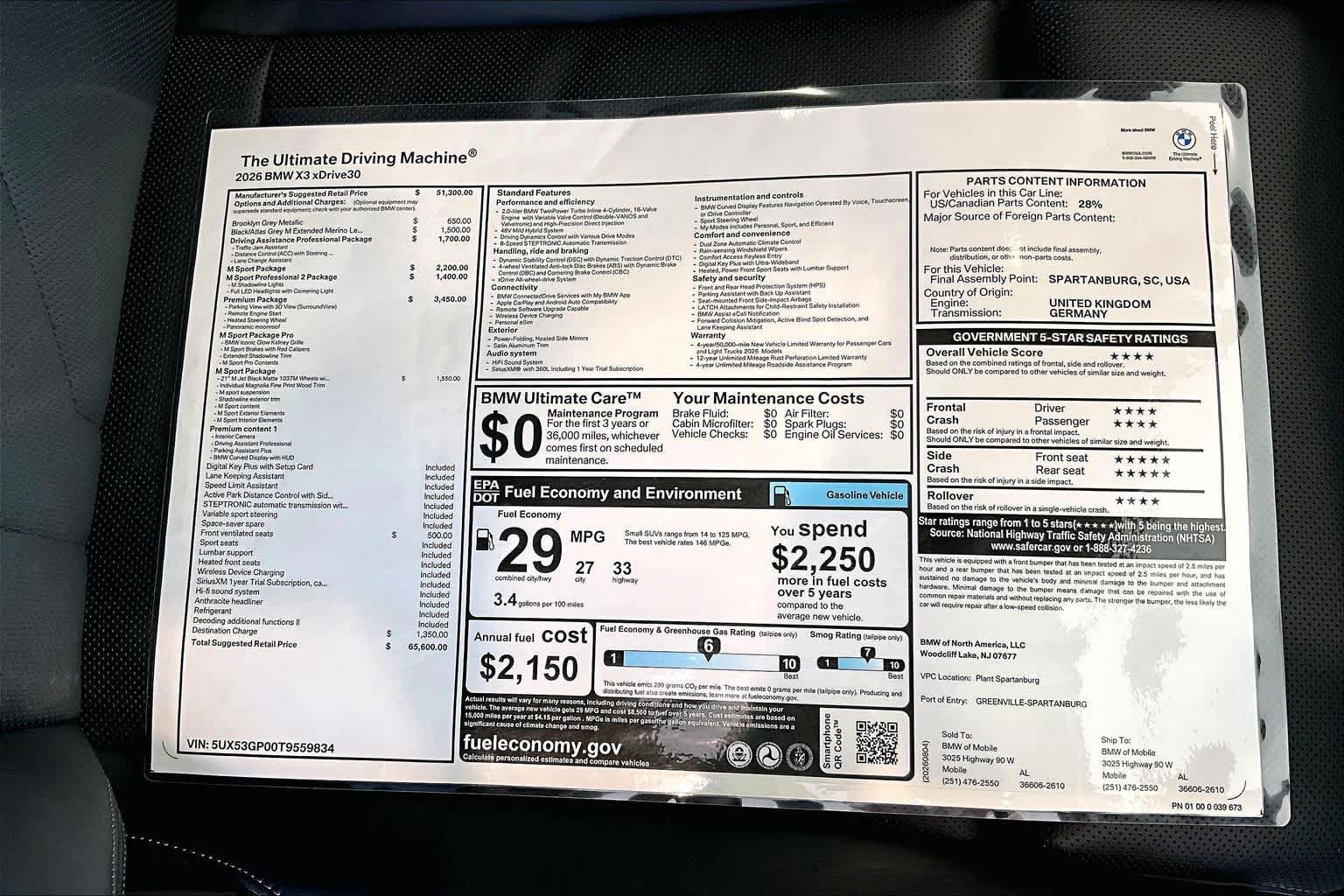 New 2026 BMW X3 xDrive30i w/ Premium Package AWD/4WD image 20