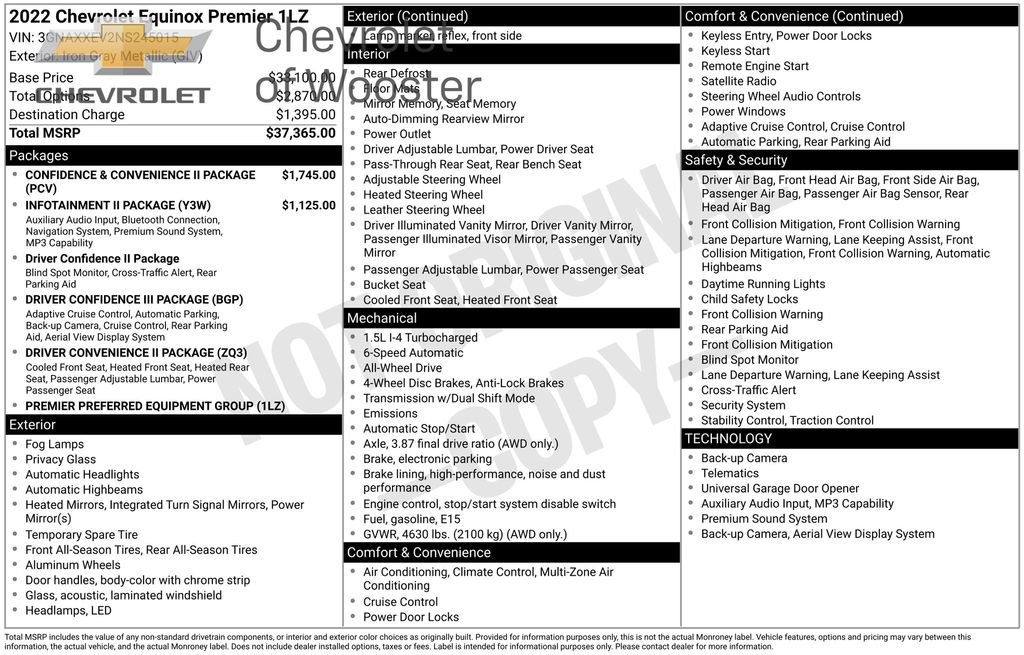 Used 2022 Chevrolet Equinox Premier image 17