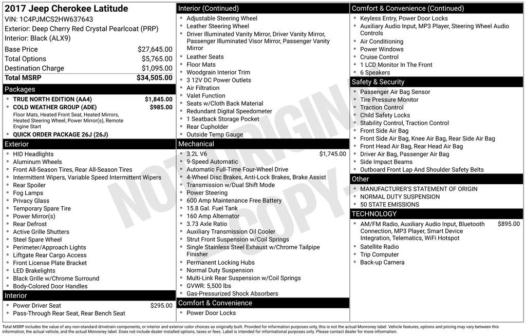 Used 2017 Jeep Cherokee Latitude w/ True North Edition image 15