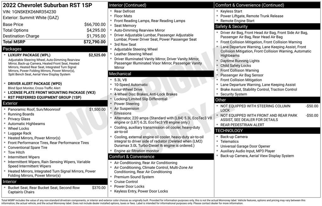 Used 2022 Chevrolet Suburban RST w/ Luxury Package image 5