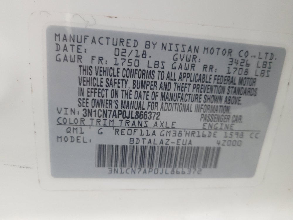 Used 2018 Nissan Versa S Plus image 33