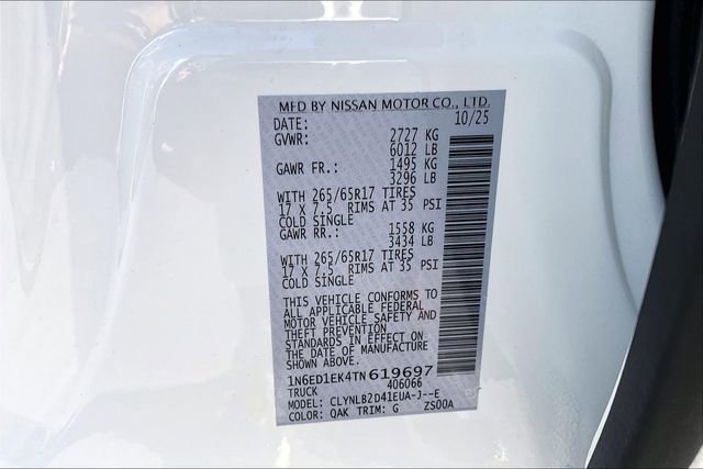 New 2026 Nissan Frontier SV w/ Tow Package image 16