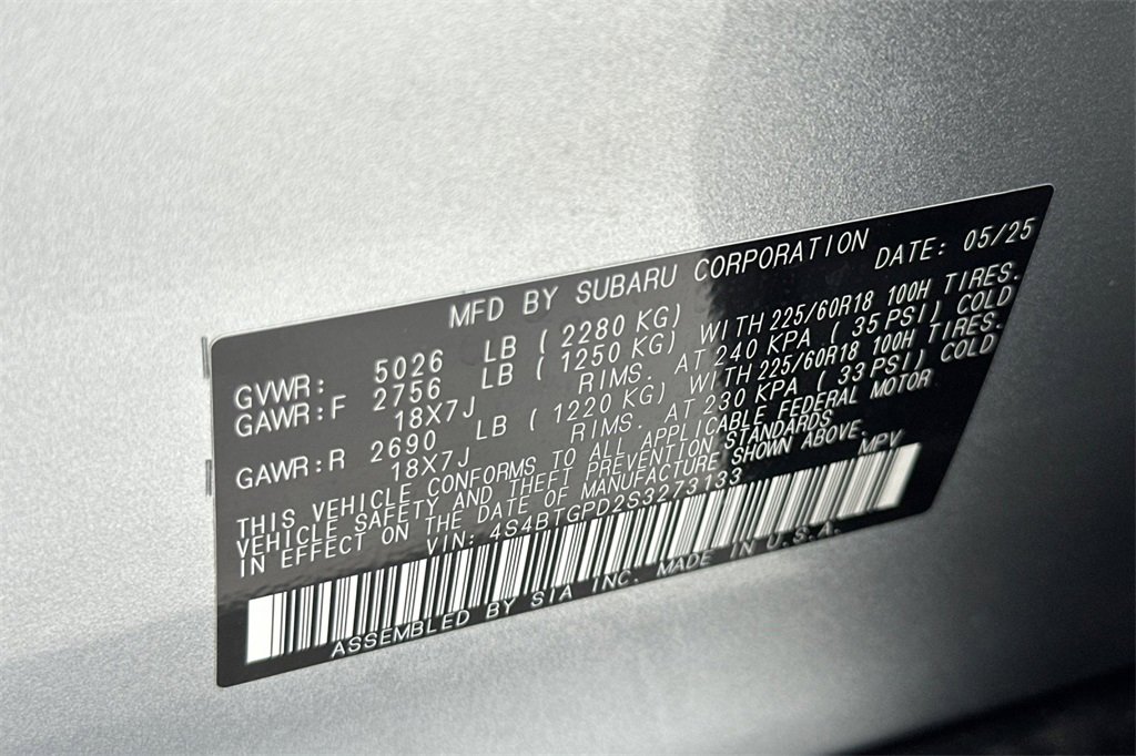 New 2025 Subaru Outback Touring XT w/ Popular Package #2 image 35