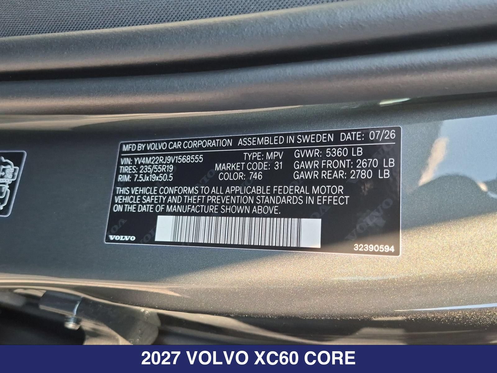 New 2027 Volvo XC60 B5 Core AWD/4WD image 27