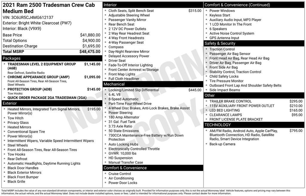 Used 2021 RAM 2500 Tradesman image 11