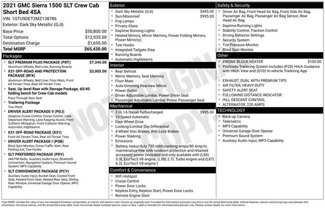 Used 2021 GMC Sierra 1500 SLT w/ SLT Premium Plus Package AWD/4WD image 15