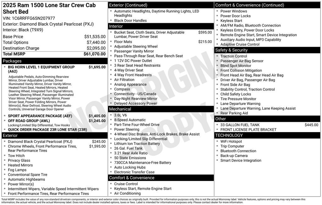 New 2025 RAM 1500 Lone Star AWD/4WD image 41