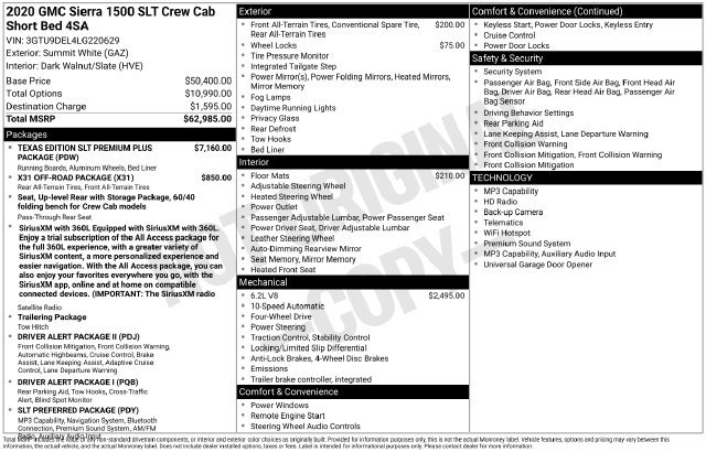 Used 2020 GMC Sierra 1500 SLT AWD/4WD image 26