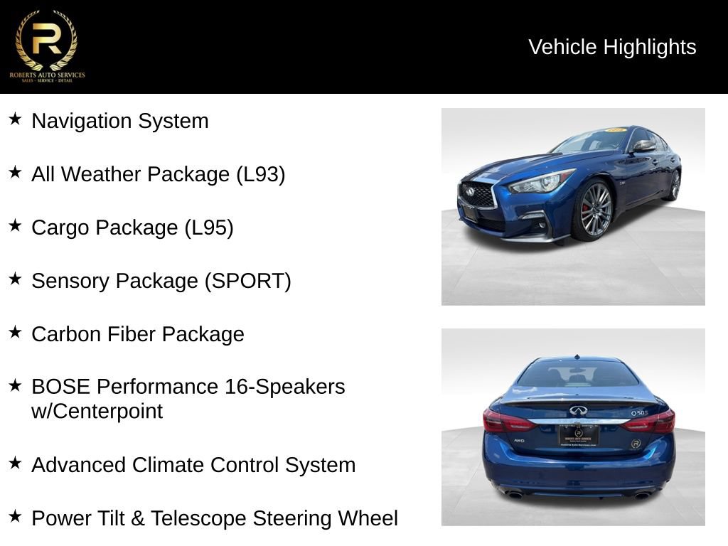 Used 2018 INFINITI Q50 Red Sport 400 w/ Proactive Package AWD/4WD image 9