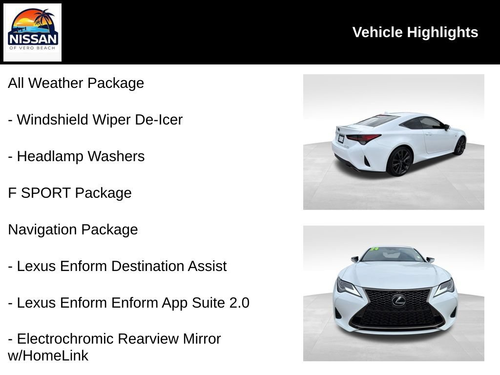 Used 2024 Lexus RC 300 F Sport w/ Navigation Package RWD image 19