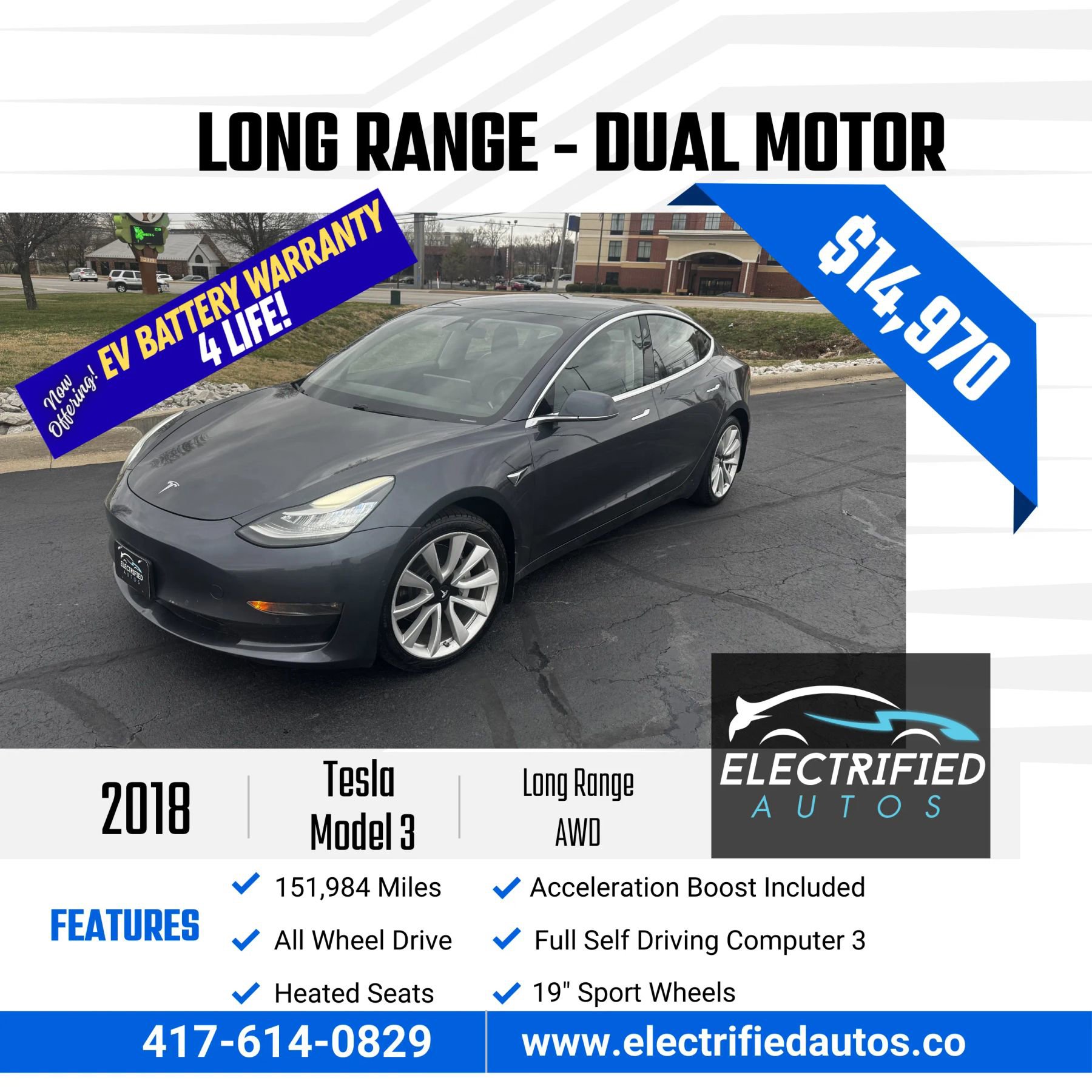 Used 2018 Tesla Model 3 Long Range