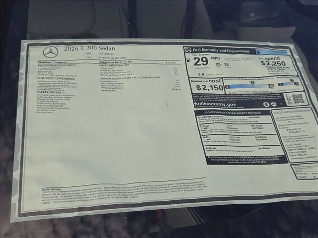 New 2026 Mercedes-Benz C 300 Sedan image 15