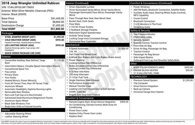 Used 2018 Jeep Wrangler Unlimited Rubicon w/ Steel Bumper Group image 34