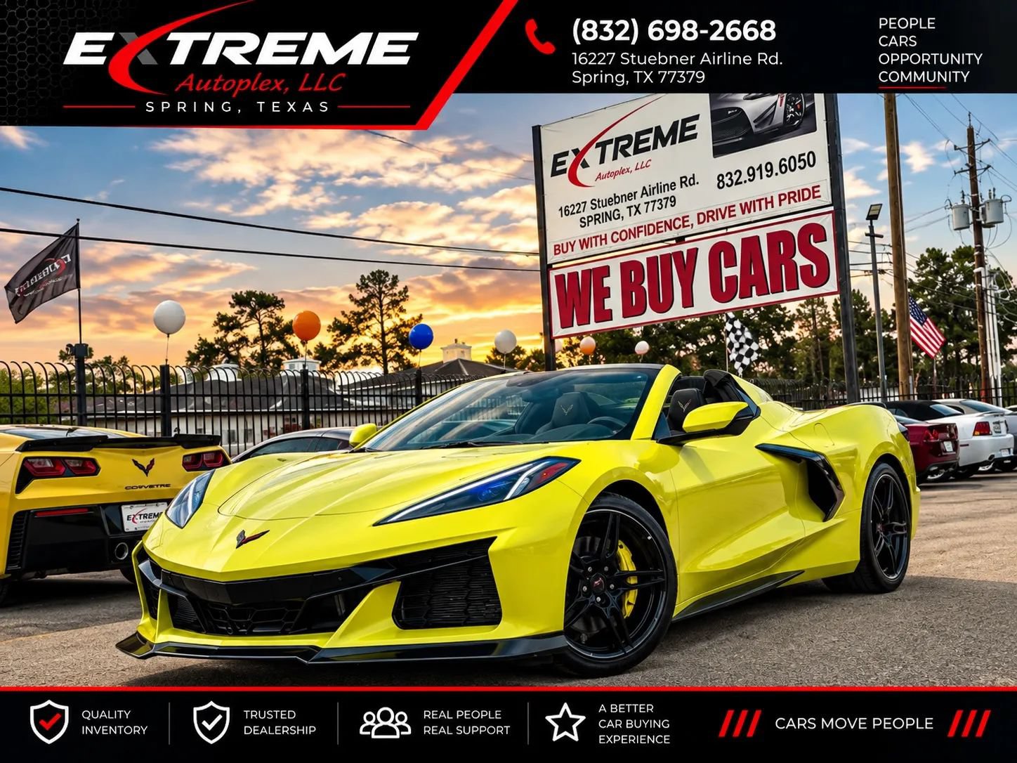 Used 2023 Chevrolet Corvette Stingray Convertible w/ Battery Protection Package RWD image 1