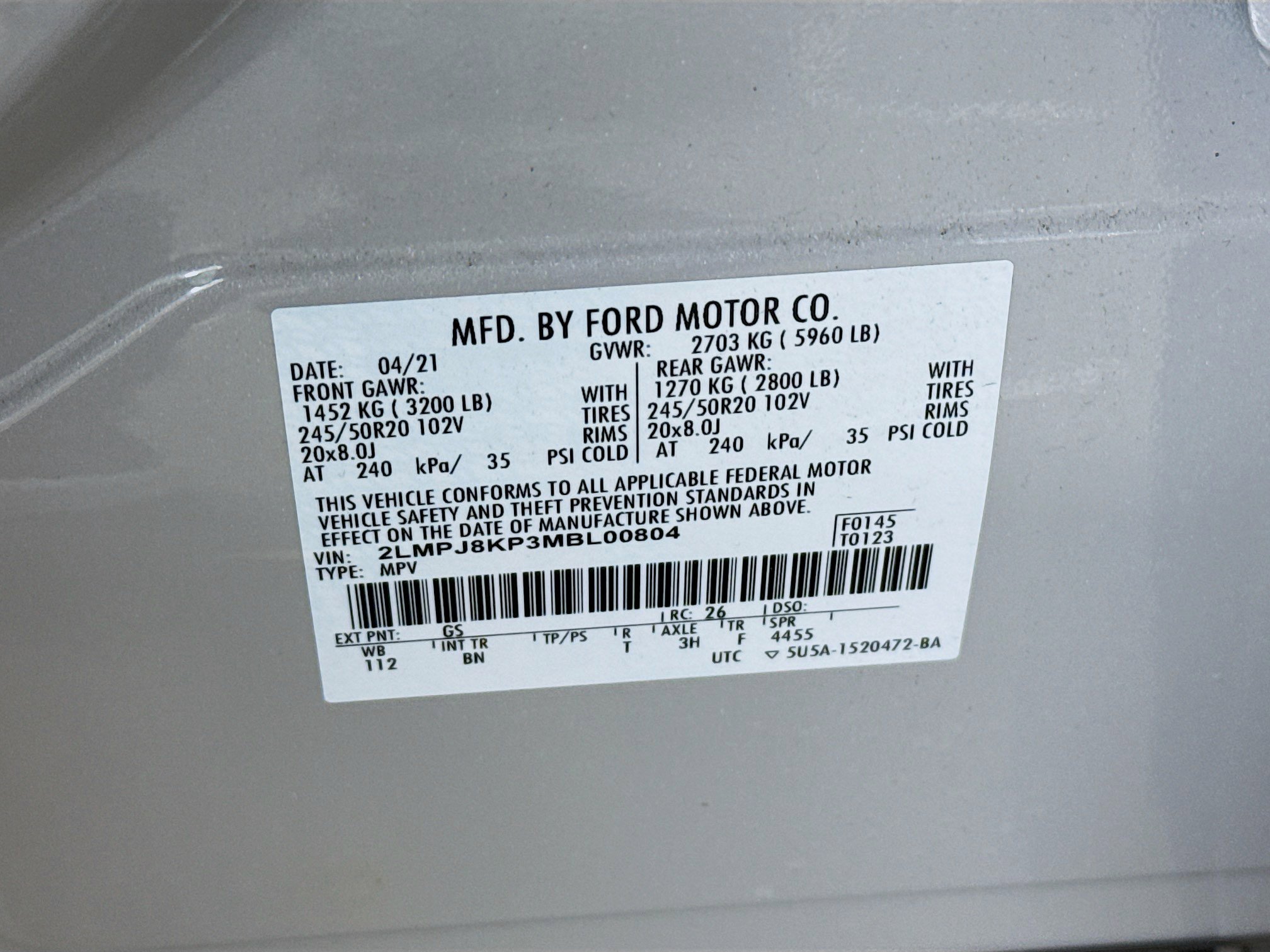 Used 2021 Lincoln Nautilus Reserve w/ Equipment Group 201A image 40