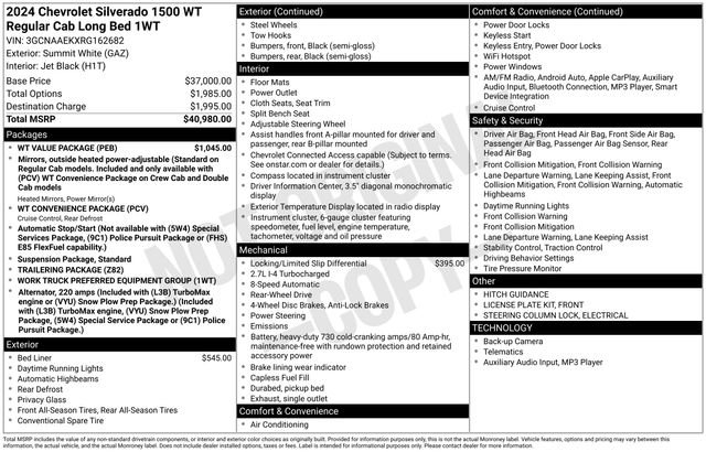 New 2024 Chevrolet Silverado 1500 W/T w/ WT Value Package image 11