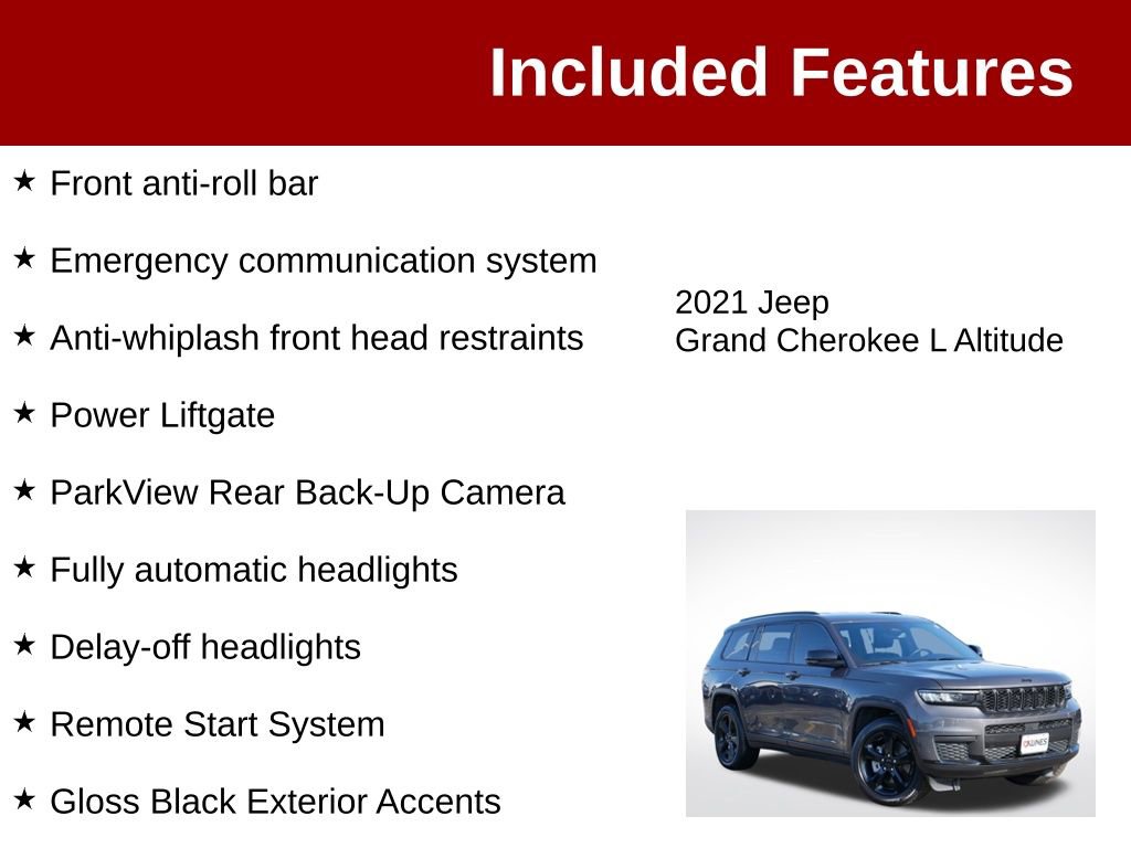Used 2021 Jeep Grand Cherokee L Laredo AWD/4WD image 4
