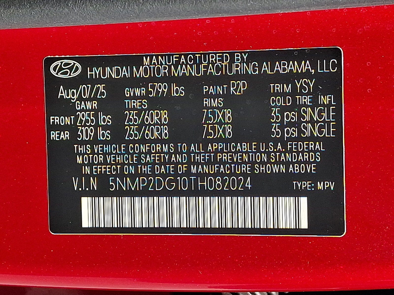Certified 2026 Hyundai Santa Fe SEL AWD/4WD image 29