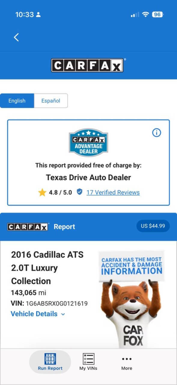 Used 2016 Cadillac ATS Luxury RWD image 32