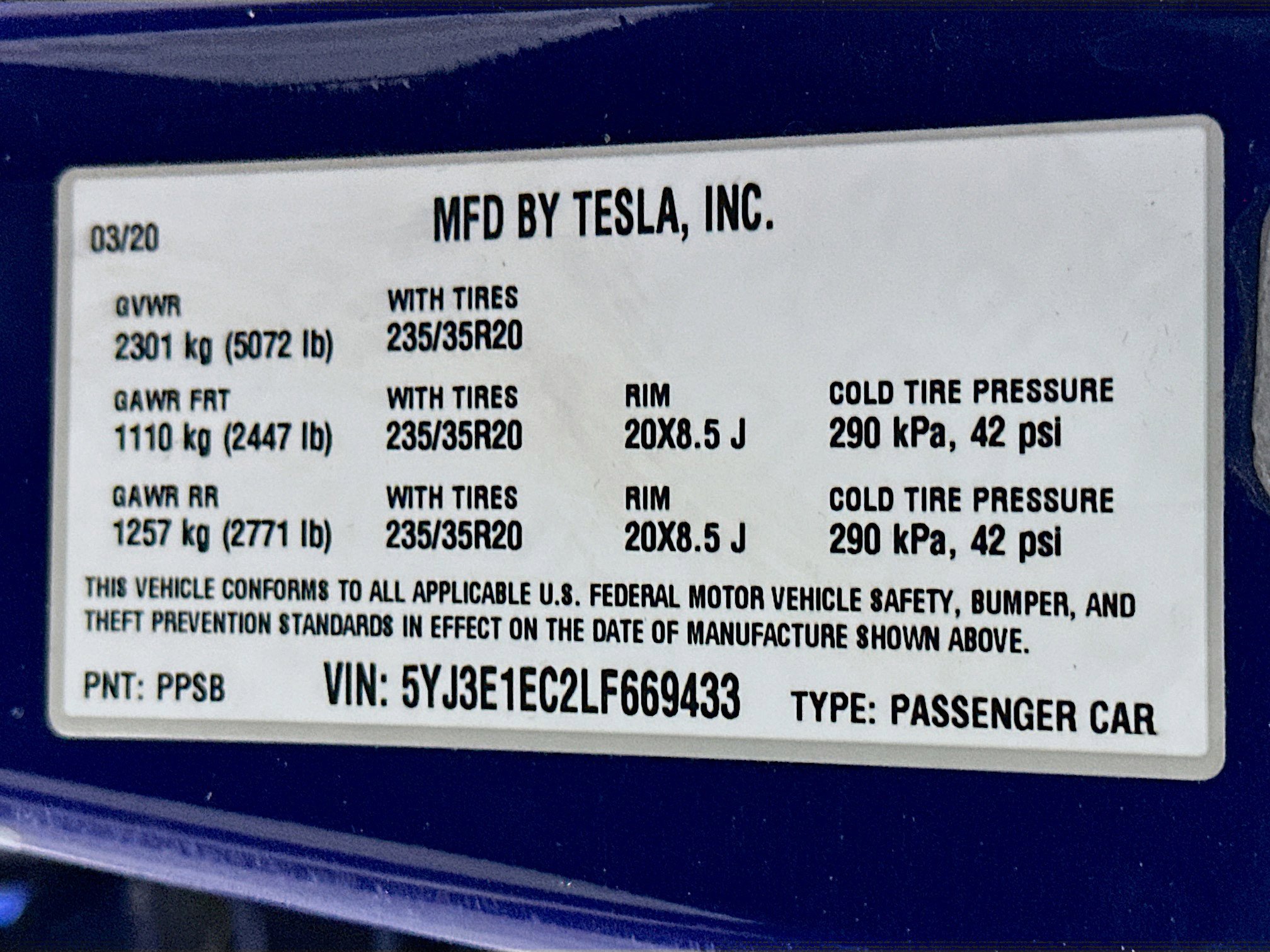 Used 2020 Tesla Model 3 Performance AWD/4WD image 12