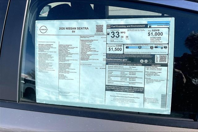 New 2026 Nissan Sentra SV w/ SV Convenience Package image 13