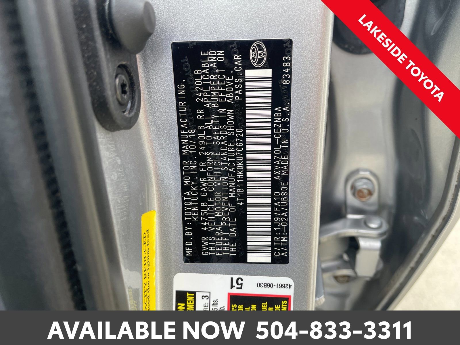 Used 2019 Toyota Camry LE image 38