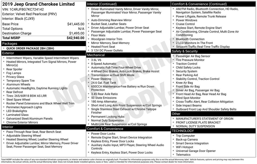 Used 2019 Jeep Grand Cherokee Limited image 46