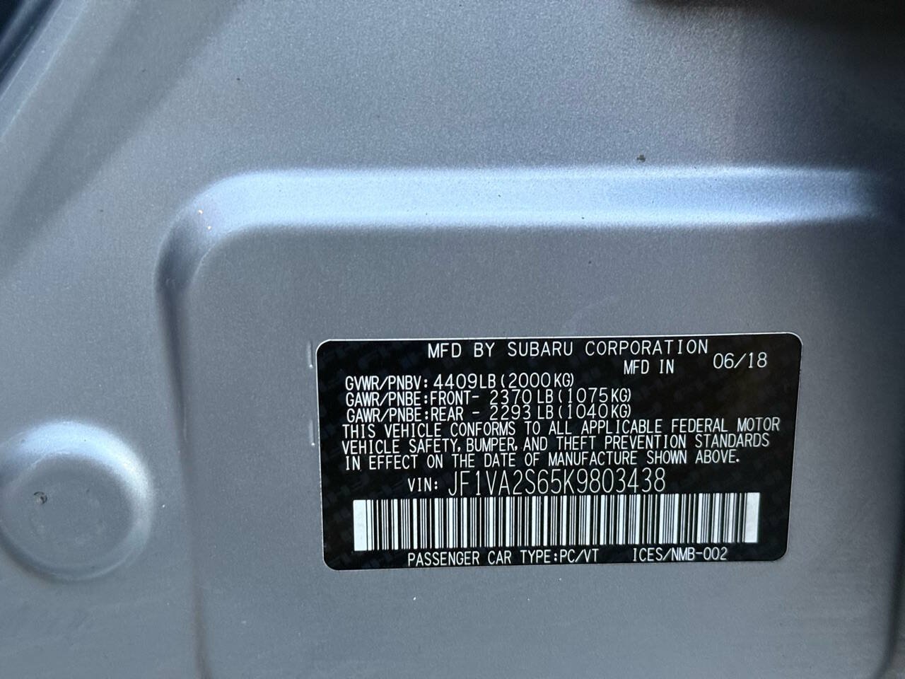 Used 2019 Subaru WRX STI w/ Popular Package #3 (IZT) AWD/4WD image 51