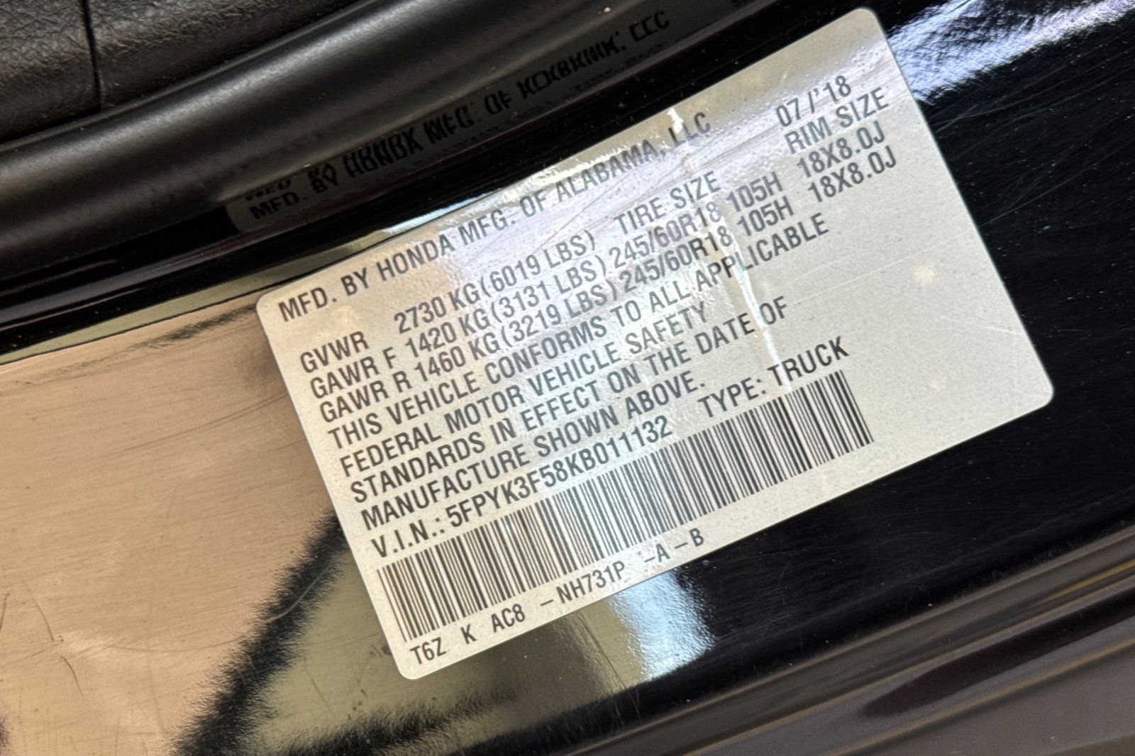 Used 2019 Honda Ridgeline RTL image 12